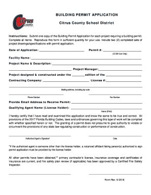 citrus county florida permit application